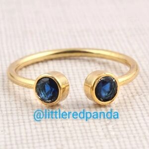 Lolite double stone ring